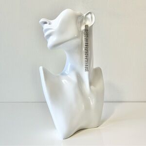 Rhinestone Tassel Duster Earrings